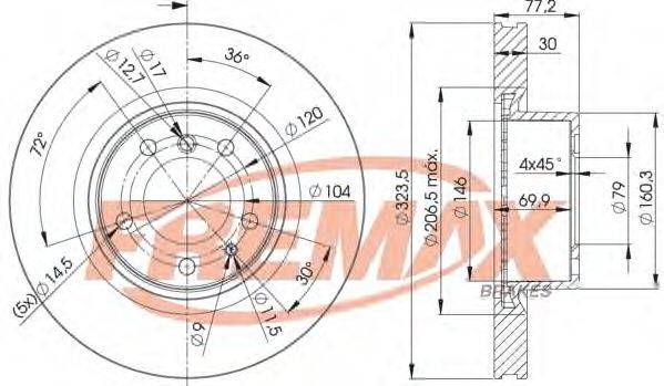 FREMAX BD4035 гальмівний диск