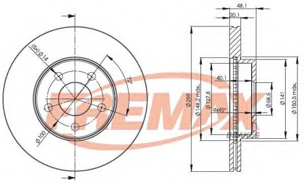 FREMAX BD4762 гальмівний диск