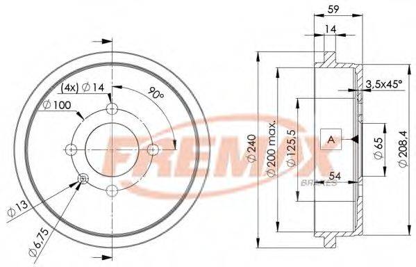 FREMAX BD9615 Гальмівний барабан