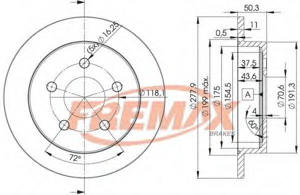 FREMAX BD2058 гальмівний диск