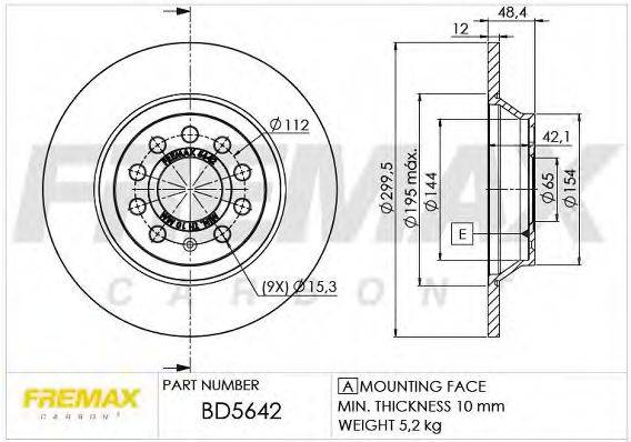 FREMAX BD5642 гальмівний диск