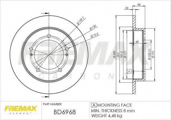 FREMAX BD6968 гальмівний диск