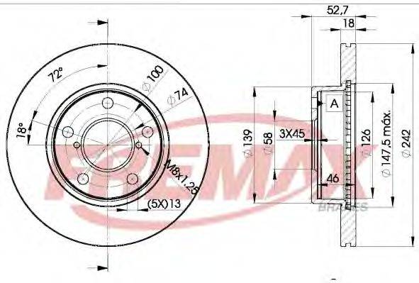 FREMAX BD0032 гальмівний диск