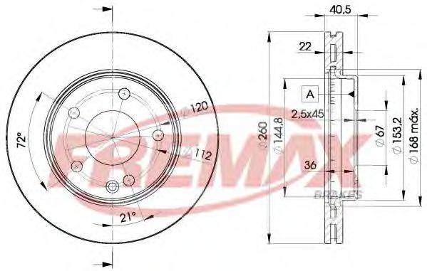 FREMAX BD0113 гальмівний диск