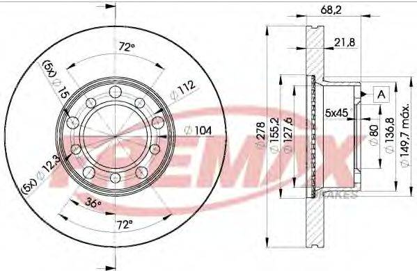 FREMAX BD0172 гальмівний диск