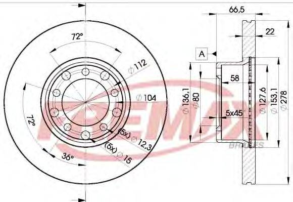 FREMAX BD0205 гальмівний диск