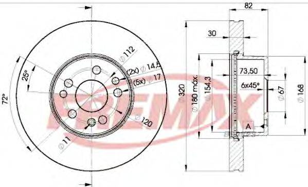 FREMAX BD0212 гальмівний диск