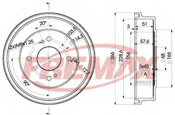 FREMAX BD0349 Гальмівний барабан