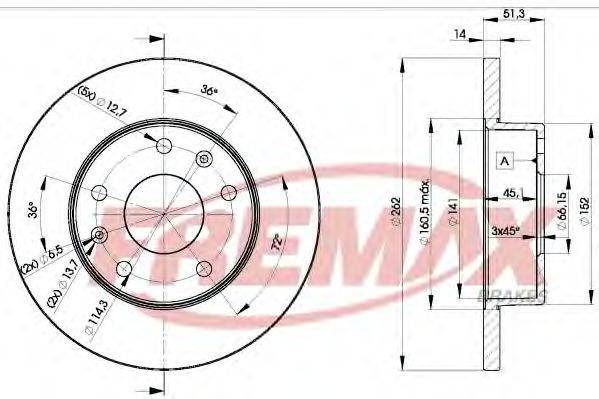 FREMAX BD0903 гальмівний диск