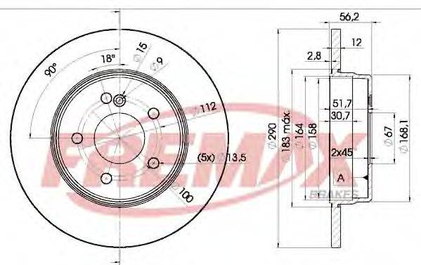 FREMAX BD1213 гальмівний диск