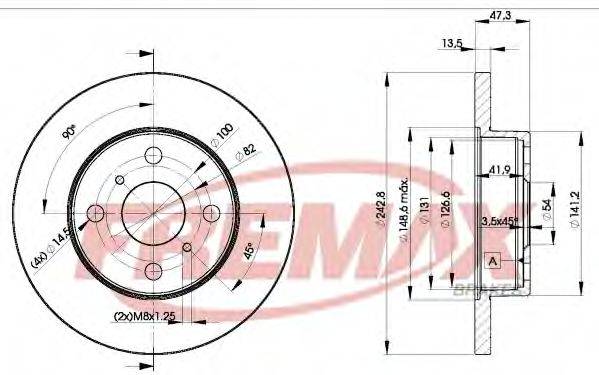 FREMAX BD1216 гальмівний диск