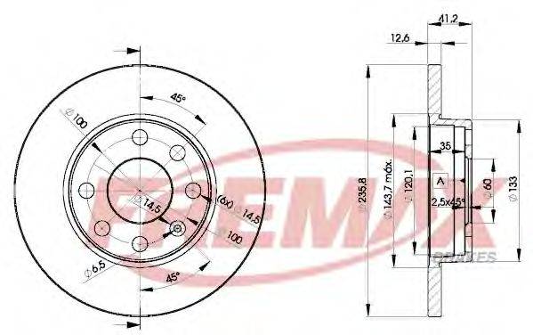 FREMAX BD1240 гальмівний диск