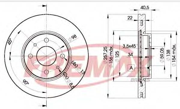 FREMAX BD1650 гальмівний диск