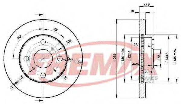 FREMAX BD2020 гальмівний диск