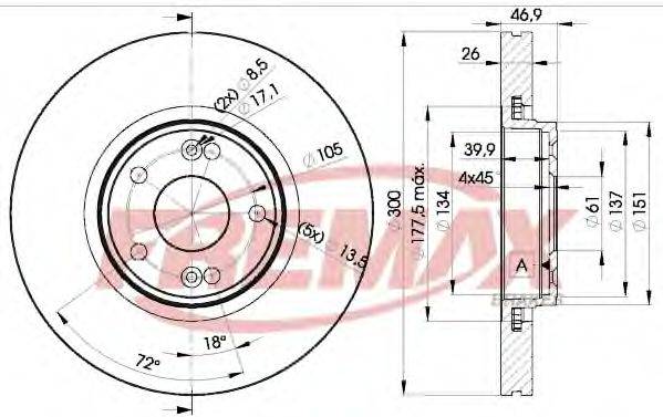 FREMAX BD2235 гальмівний диск