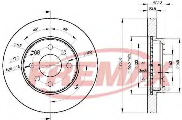 FREMAX BD2559 гальмівний диск