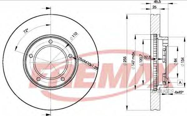 FREMAX BD2609 гальмівний диск