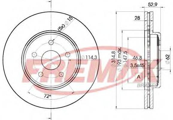 FREMAX BD2649 гальмівний диск