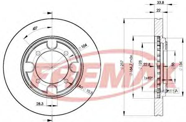 FREMAX BD2830 гальмівний диск