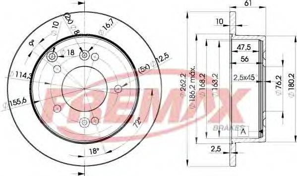 FREMAX BD2905 гальмівний диск