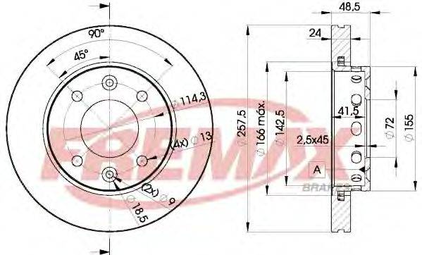 FREMAX BD3248 гальмівний диск