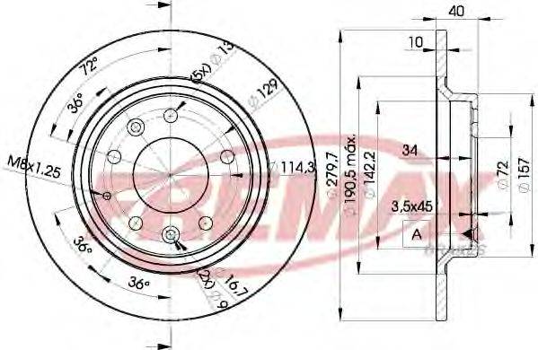 FREMAX BD3268 гальмівний диск