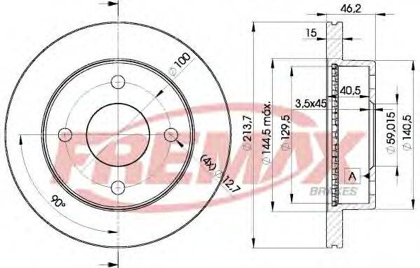 FREMAX BD4105 гальмівний диск