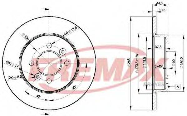 FREMAX BD4295 гальмівний диск