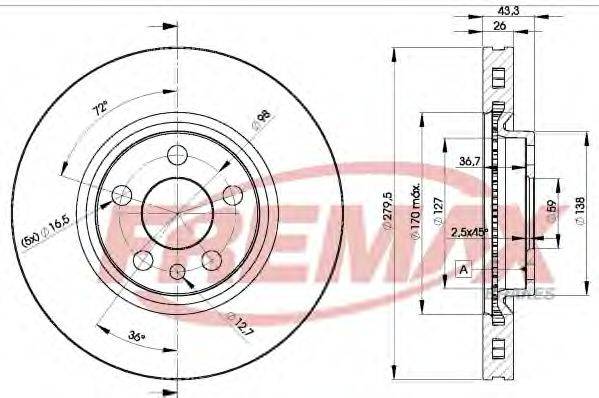 FREMAX BD4620 гальмівний диск