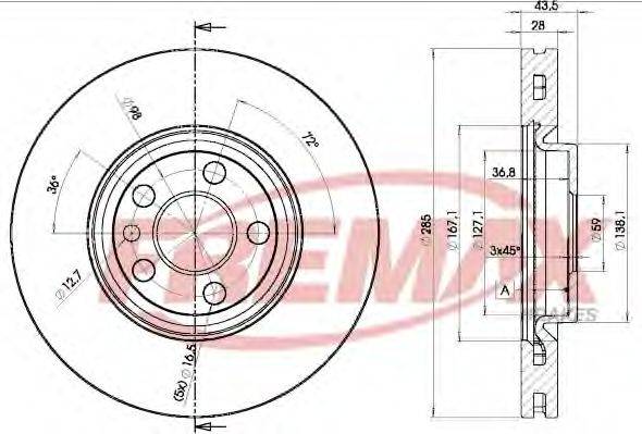 FREMAX BD4678 гальмівний диск