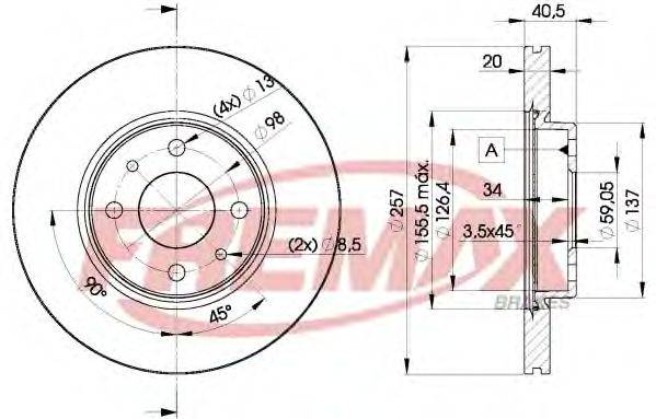 FREMAX BD5056 гальмівний диск