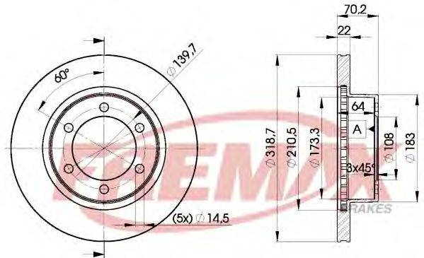 FREMAX BD5210 гальмівний диск