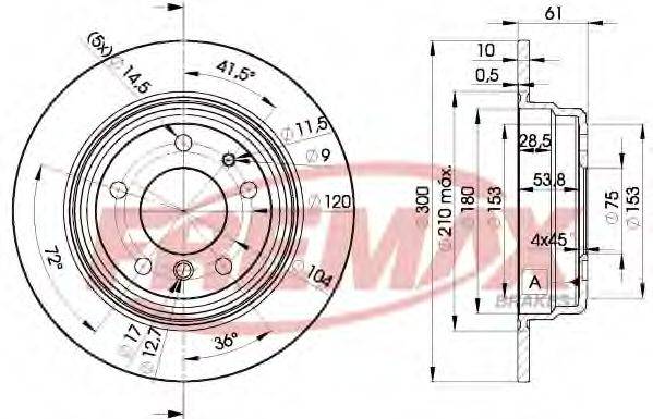 FREMAX BD6668 гальмівний диск