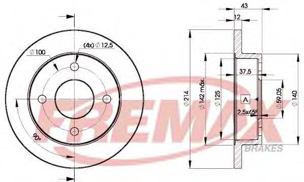 FREMAX BD7460 гальмівний диск