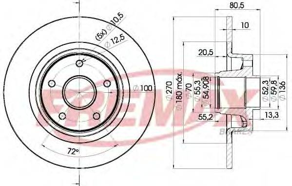 FREMAX BD7898 гальмівний диск