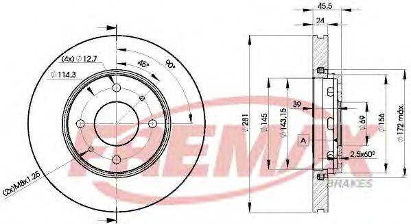 FREMAX BD8027 гальмівний диск