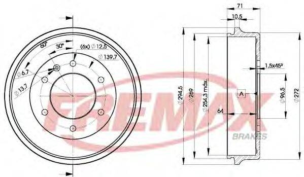 FREMAX BD8312 Гальмівний барабан