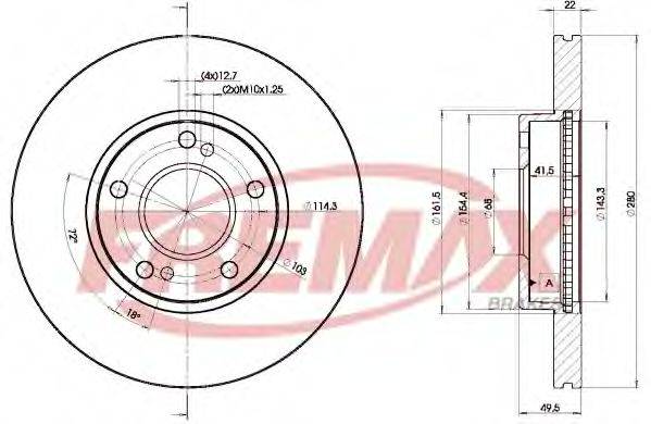 FREMAX BD8801 гальмівний диск