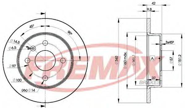 FREMAX BD9108 гальмівний диск