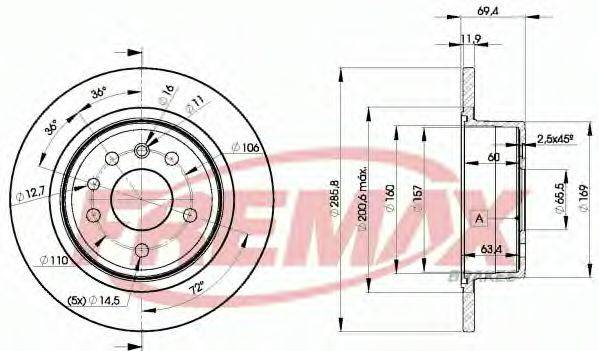 FREMAX BD9211 гальмівний диск