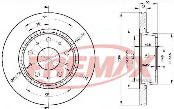 FREMAX BD9908 гальмівний диск