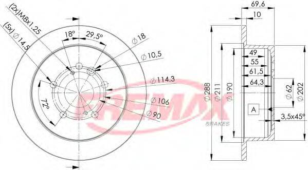 FREMAX BD4403 гальмівний диск