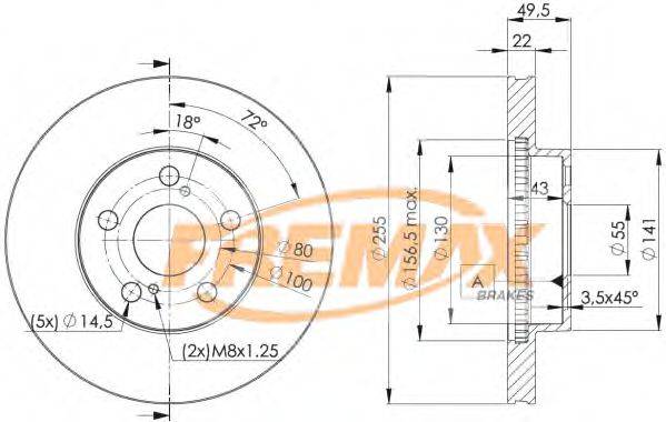 FREMAX BD4413 гальмівний диск