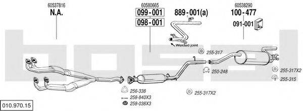 BOSAL 01097015 Система випуску ОГ