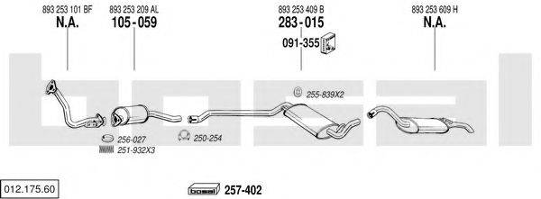 BOSAL 01217560 Система випуску ОГ