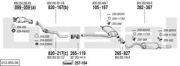 BOSAL 01295006 Система випуску ОГ