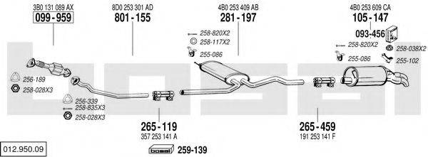 BOSAL 01295009 Система випуску ОГ