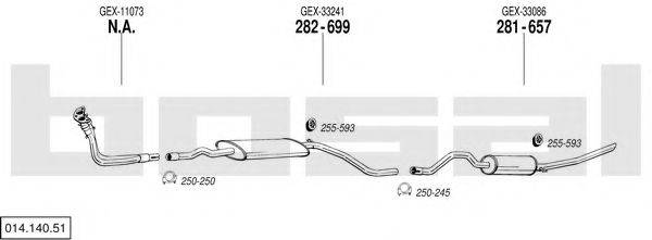 BOSAL 01414051 Система випуску ОГ