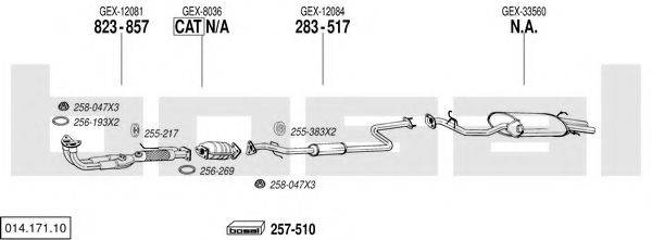 BOSAL 01417110 Система випуску ОГ