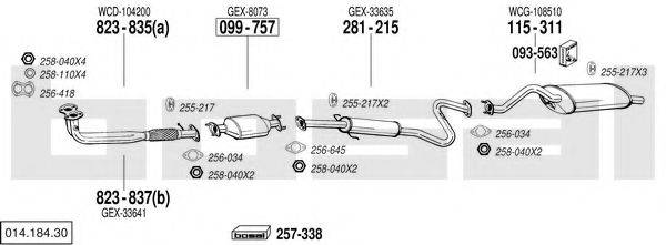 BOSAL 01418430 Система випуску ОГ